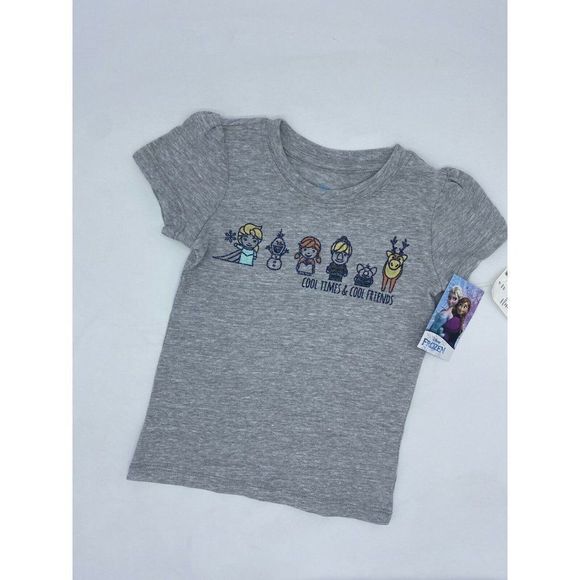 Toddler Girls Disney Frozen 'Cool Times Cool Friends Graphic T-Shirt 2T 3T 4T 5T - Picture 1 of 11